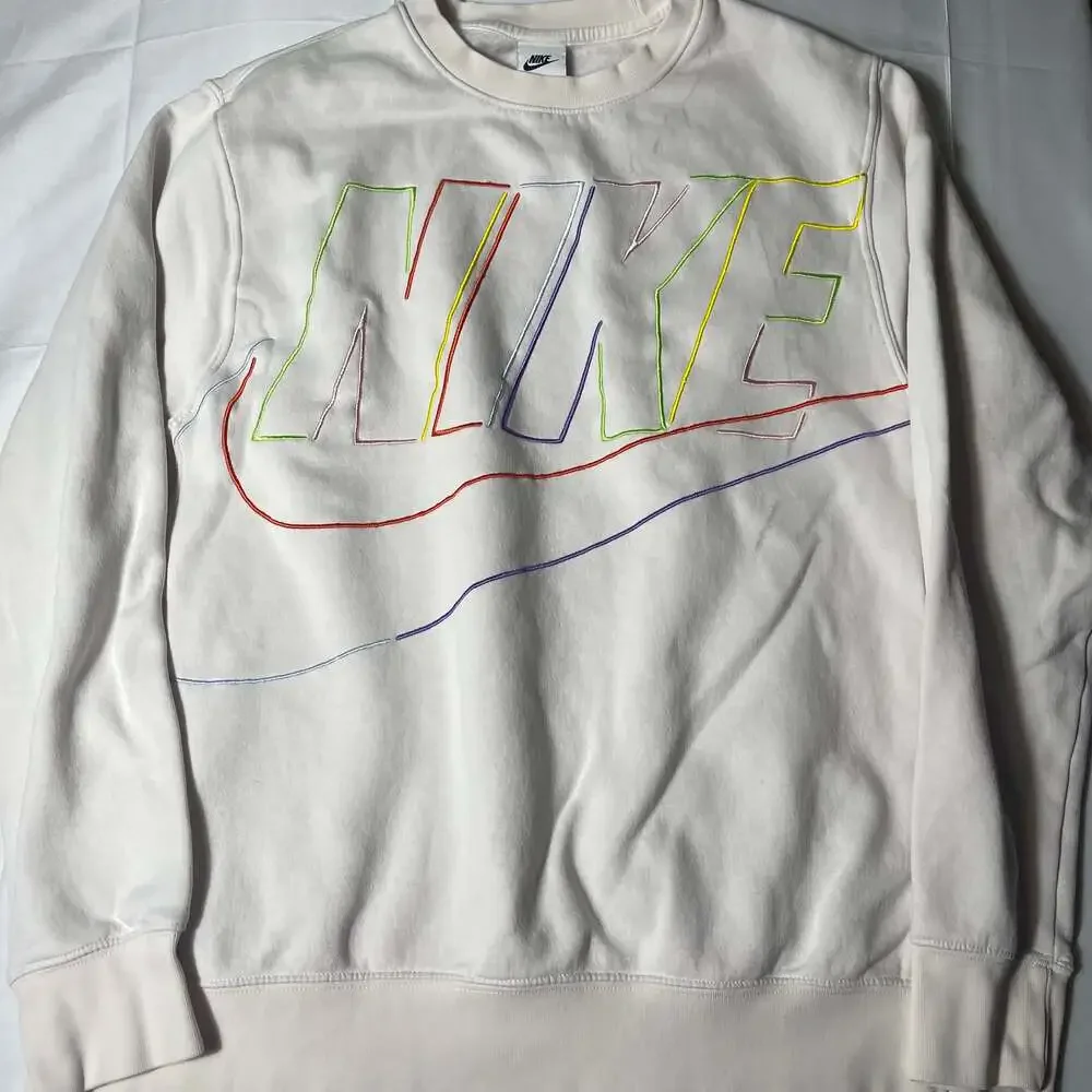 Nike Size Large Men's NIKE CREW MULTICOLOR SWEATSHIRT - Picture 1 of 6